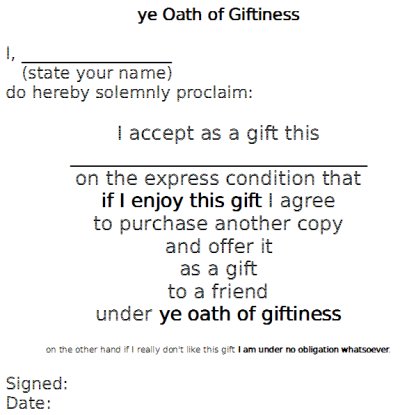 ye Oath of Giftiness, image