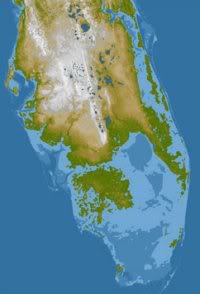 NASA image of Southern Florida with sea level increase of ~10m