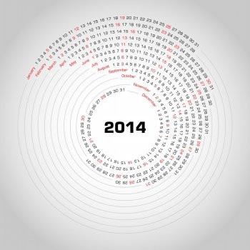 Image of an unusual 'rocking' calendar (for the year 2014)